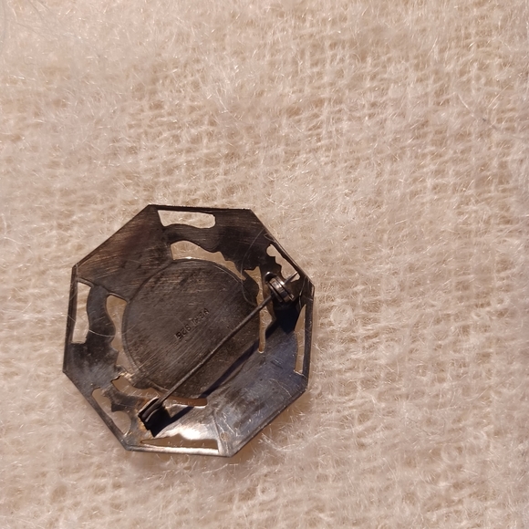 Silver Peruvian head brooch - Picture 4 of 7